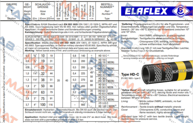 HD 50 C (25 m) Elaflex