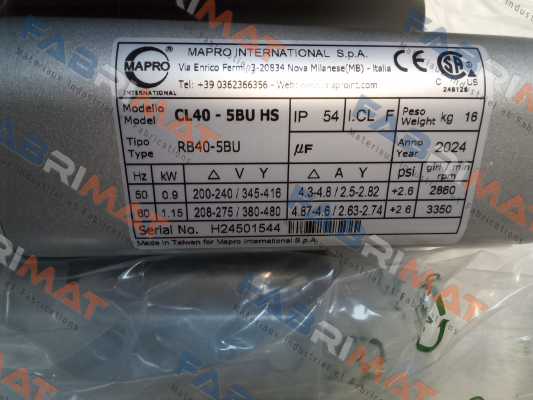 CL 40 HS kW0,9 MAPRO International