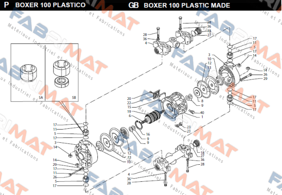 pneumatic exchanger - item 19 FOR BOXER 150 Debem