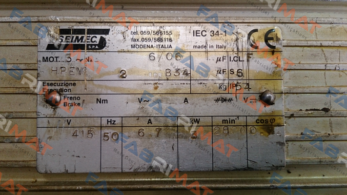 HPEV71SA SEIMEC-Flachmotor  Seimec (Rossi)