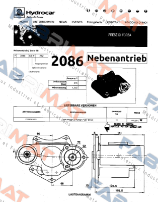 Obsolete  2086 replaced by  P82M5P10294  + 199K0300000 Hydrocar
