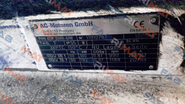 Type ACM 355 MA-6  AC Motoren