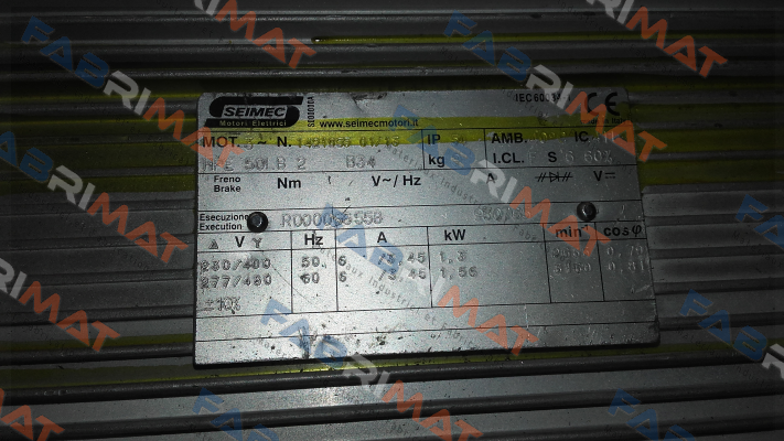 Old Code: R000066558/New code RC00019534  Seimec (Rossi)