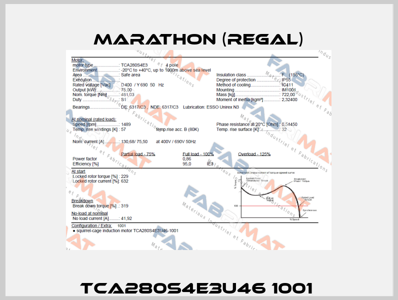 TCA280S4E3U46 1001  Marathon (Regal)