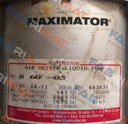 S60 / 3130.0199 Maximator
