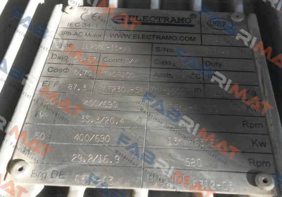 1 L 200L-10-V5  sn 042954-8 obsolete replaced by R015.00D10F40  Electramo