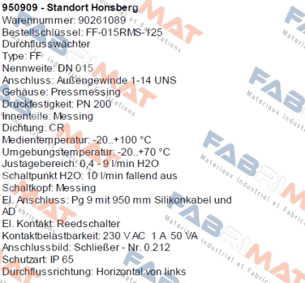 FF-015RMS-125 Honsberg