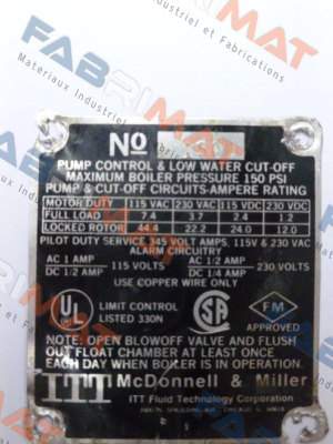 №150  McDonnell & Miller (a xylem brand)