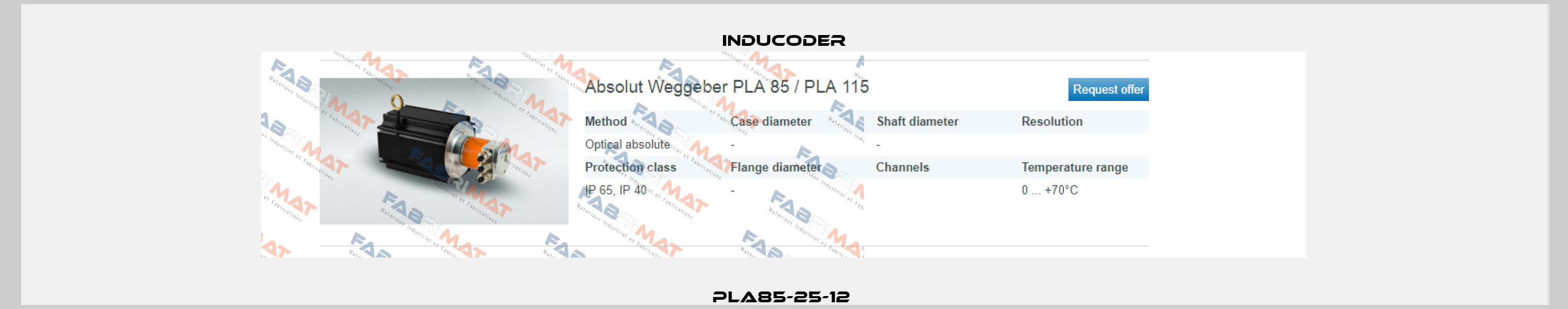 PLA85-25-12  Inducoder