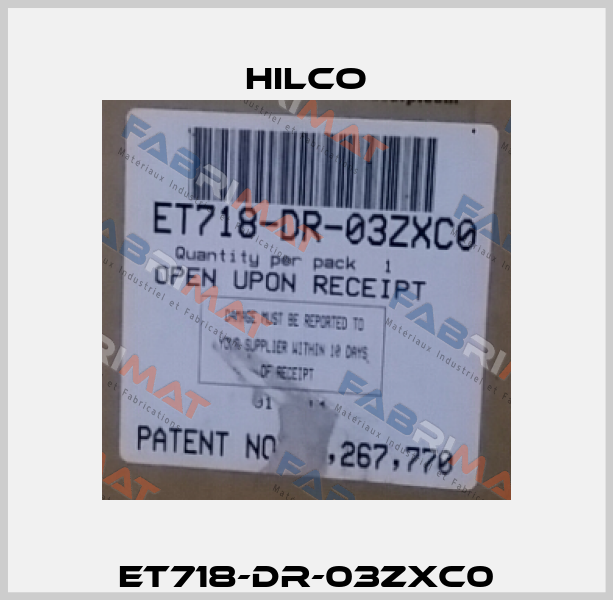 ET718-DR-03ZXC0 Hilliard