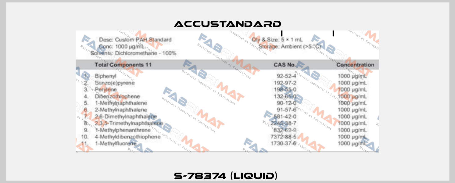 S-78374 (liquid)  AccuStandard