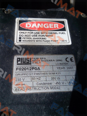 F02012P0A Type ST Panther 56M/K33  Piusi