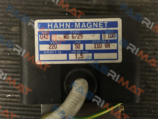 WS 6/29 - obsolete, replaced by OAC006209 HAHN-MAGNET (Kendrion)