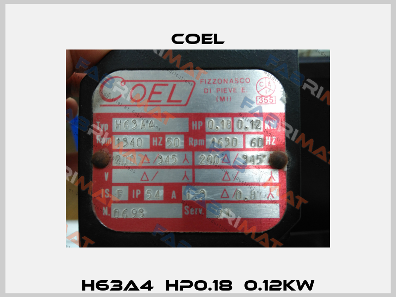 H63A4　HP0.18　0.12KW Coel