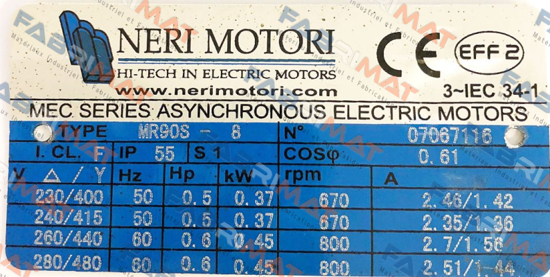 T090S 8P Neri Motori