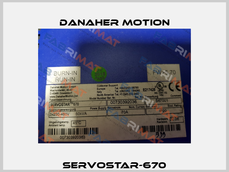 SERVOSTAR-670 Danaher Motion