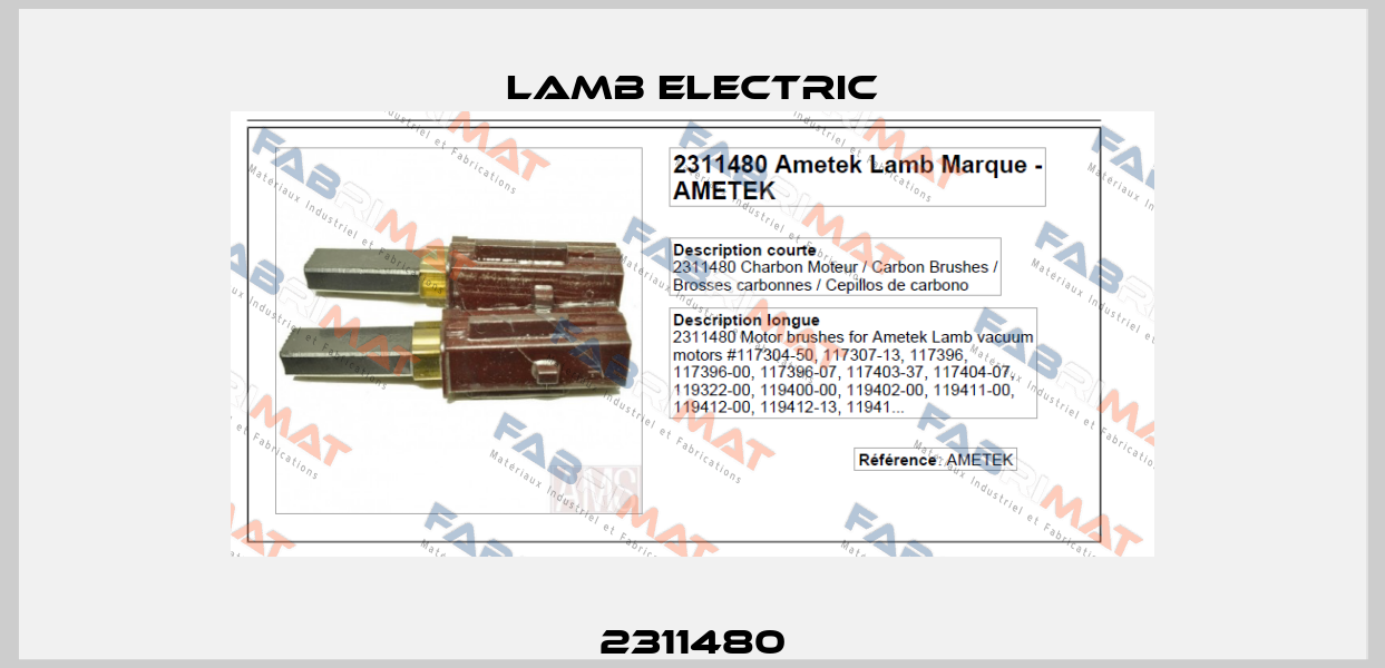 2311480 Lamb Electric