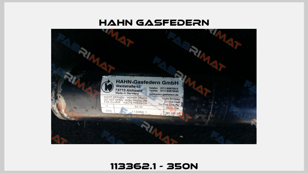 113362.1 - 350N Hahn Gasfedern