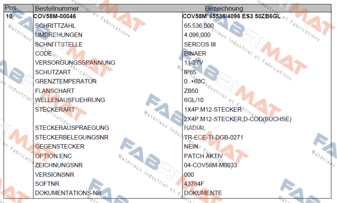 COV58M-00046 TR Electronic