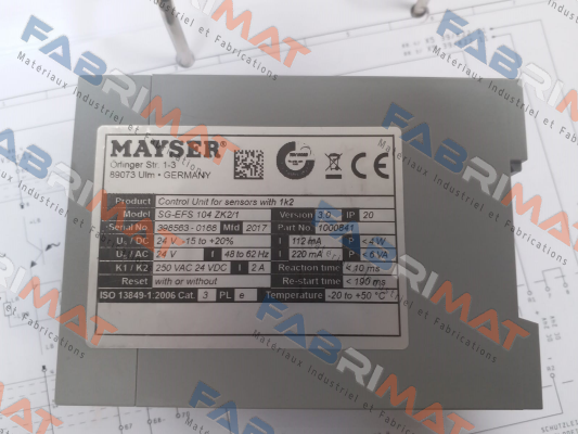 SG-EFS 104 ZK2/1 24V AC/DC/Pb-Free Mayser