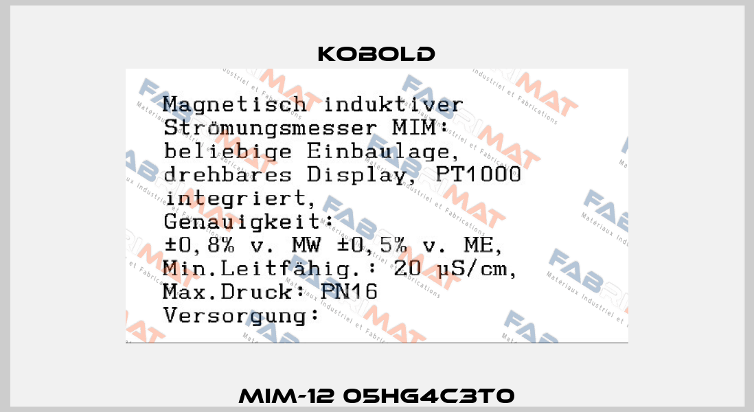 MIM-12 05HG4C3T0 Kobold