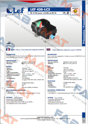 LEF 430-LC2/GR. (2xNS5002) 1PE 2G Lef Industries