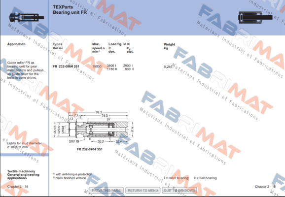 FR 232-0964 351 Texparts