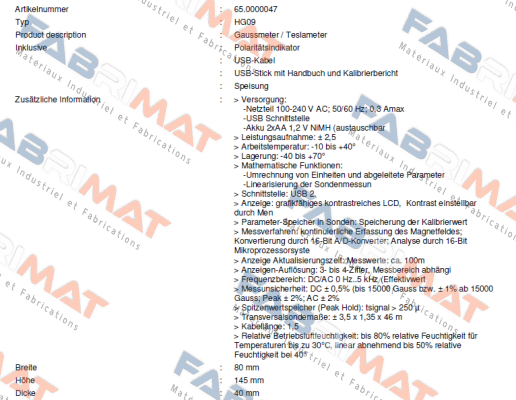 HG09 (65.0000047) Goudsmit Magnetics