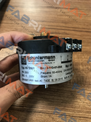 RV 230/1 G0045 230/0-230V 1A Schuntermann Transformatoren