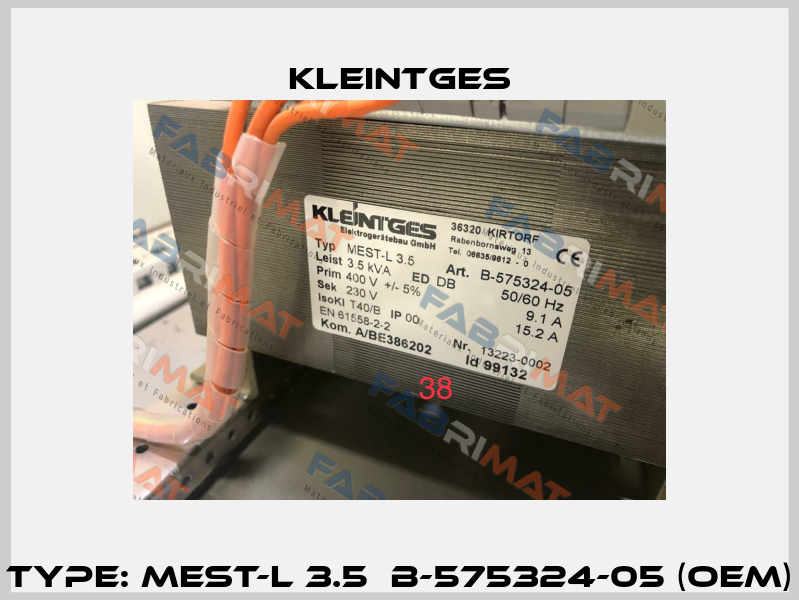 Type: MEST-L 3.5  B-575324-05 (OEM) Kleintges