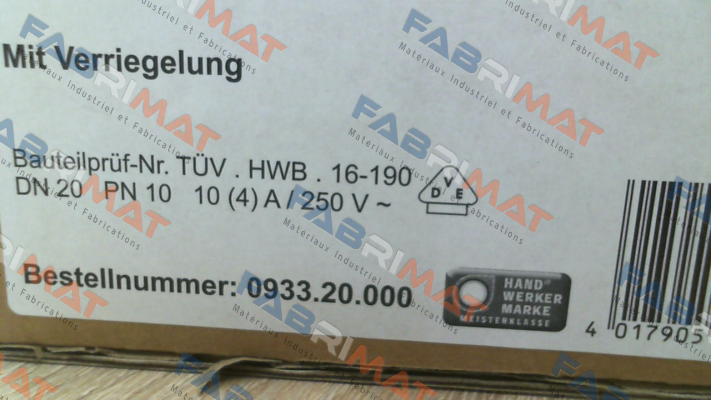 PN:  093320000 Type 933.1 Syr