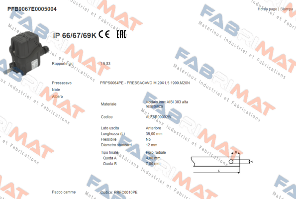 PFB9067E0005004 Ter Tecno Elettrica Ravasi