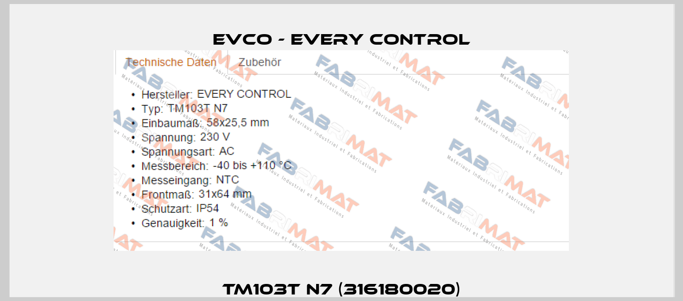 TM103T N7 (316180020) EVCO - Every Control