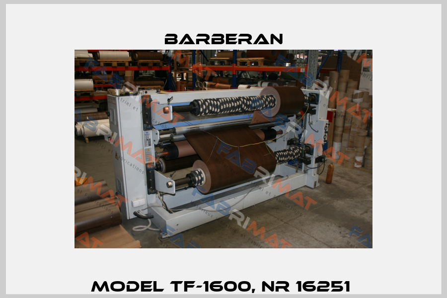 Model TF-1600, Nr 16251  Barberan