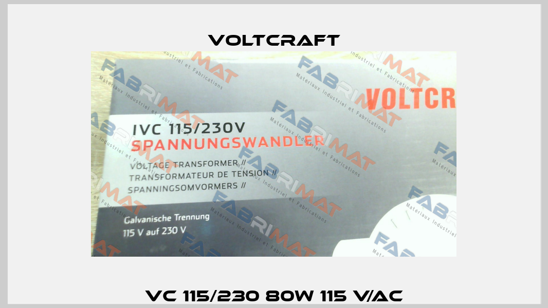 VC 115/230 80W 115 V/AC Voltcraft