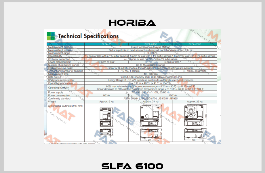 SLFA 6100 Horiba