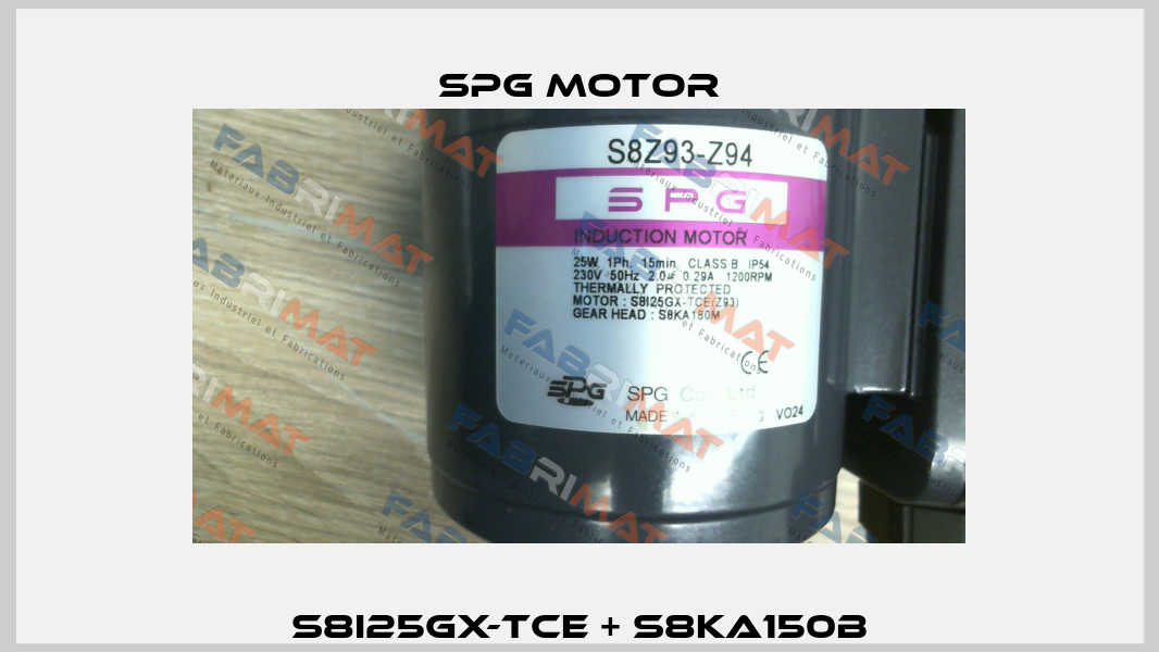 S8I25GX-TCE + S8KA150B Spg Motor