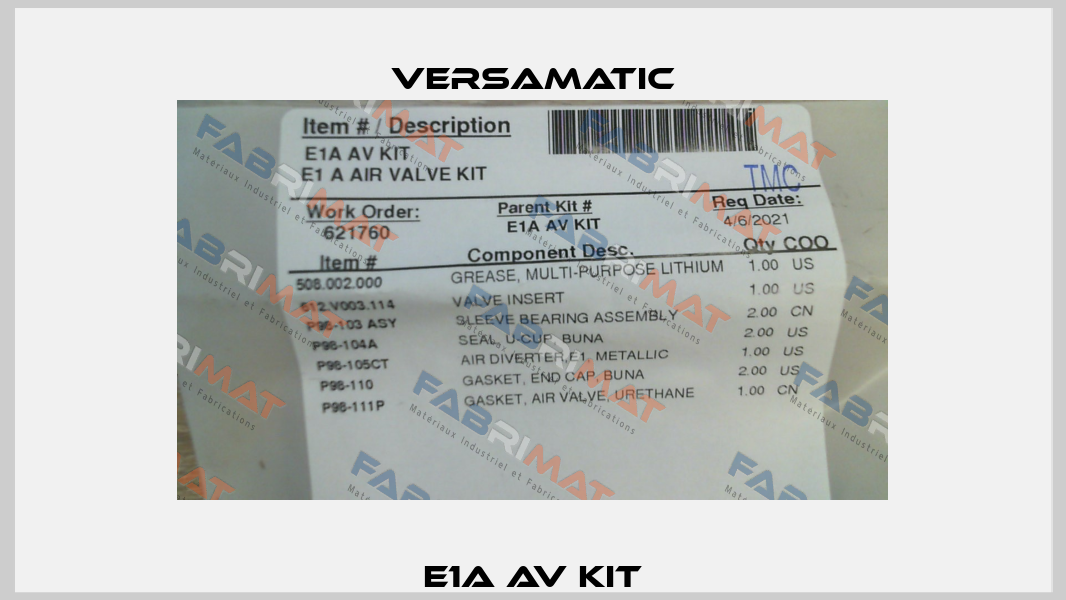 E1A AV KIT VersaMatic