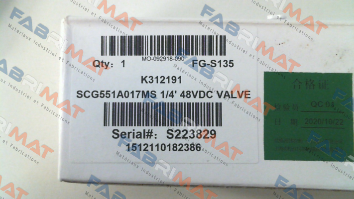 G551A017MS 48VDC Asco