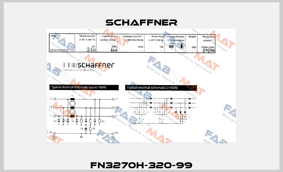 FN3270H-320-99 Schaffner