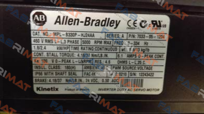 MPL-B330P-HJ74AA Allen Bradley (Rockwell)