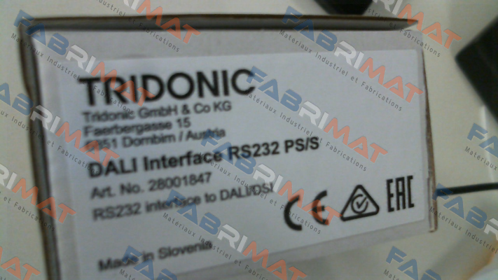 28001847 / DALI Interface RS232 PS/S Tridonic