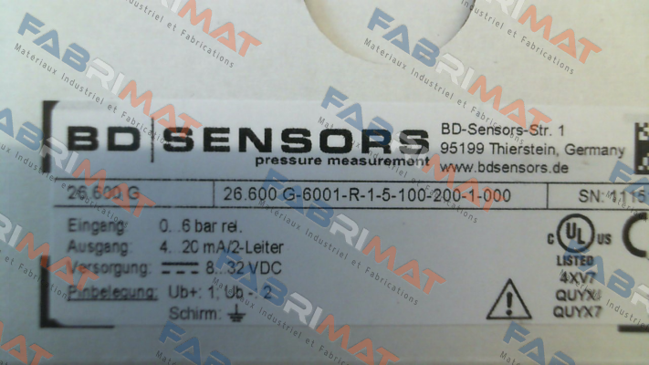 26.600 G-6001-R-1-5-100-200-1-000 Bd Sensors