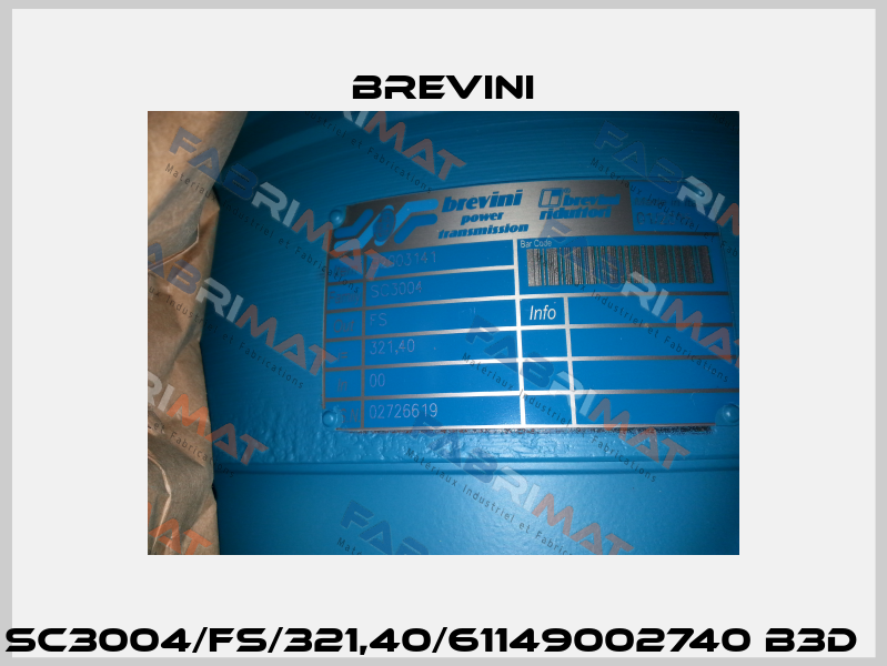 SC3004/FS/321,40/61149002740 B3D   Brevini