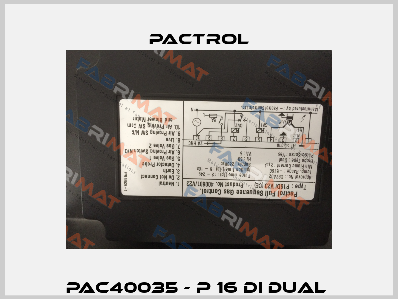 PAC40035 - P 16 DI Dual  Pactrol
