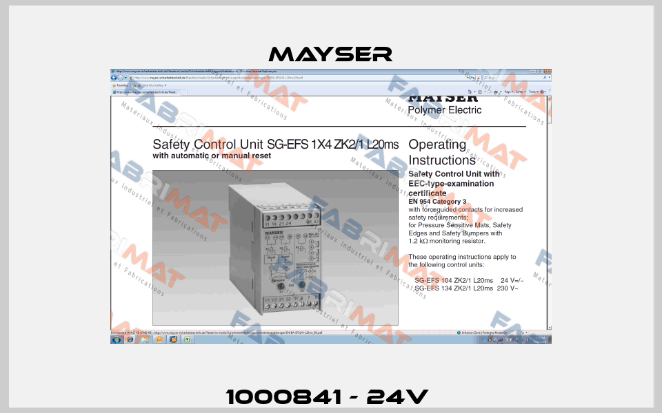 1000841 - 24V  Mayser