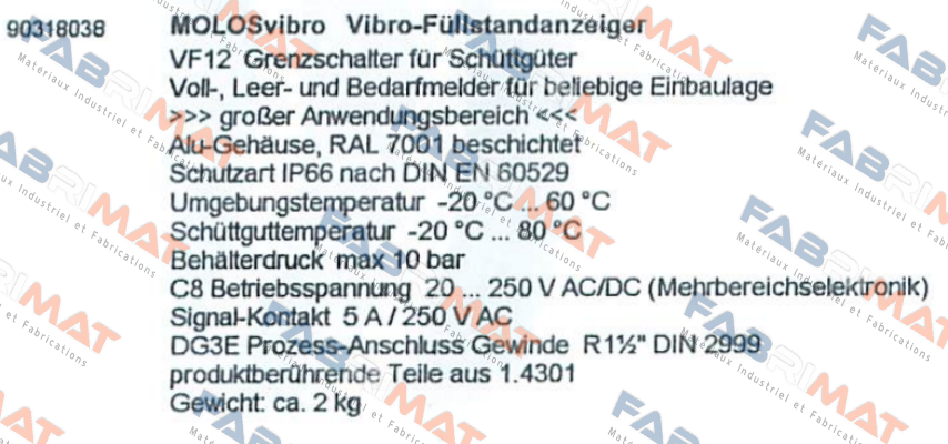 VF12C8DG3E (90318038)  Mollet