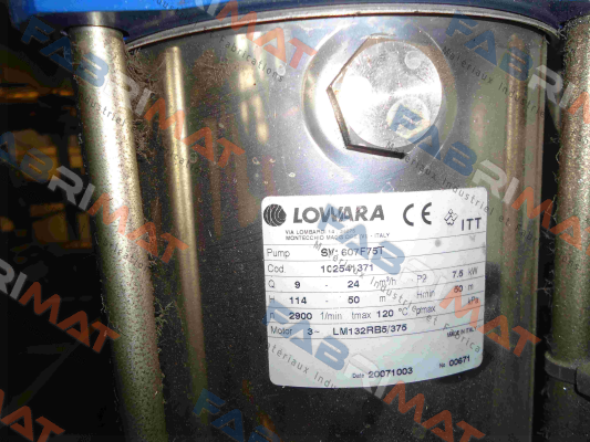 Turbine for SV-607F75T, Cod:1C2541371  Lowara