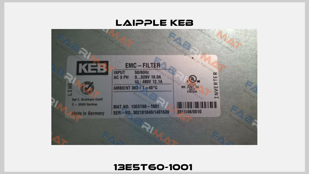 13E5T60-1001  LAIPPLE KEB