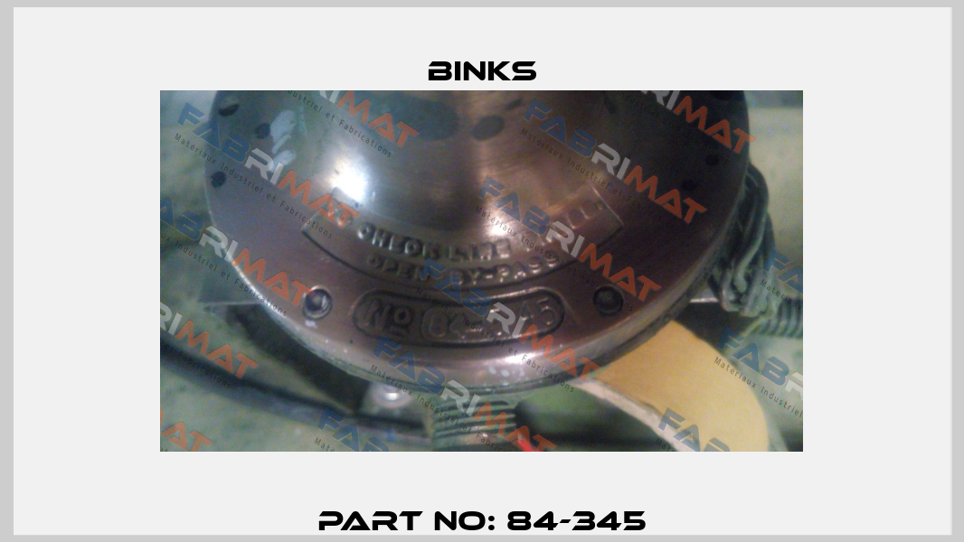 Part No: 84-345 Binks
